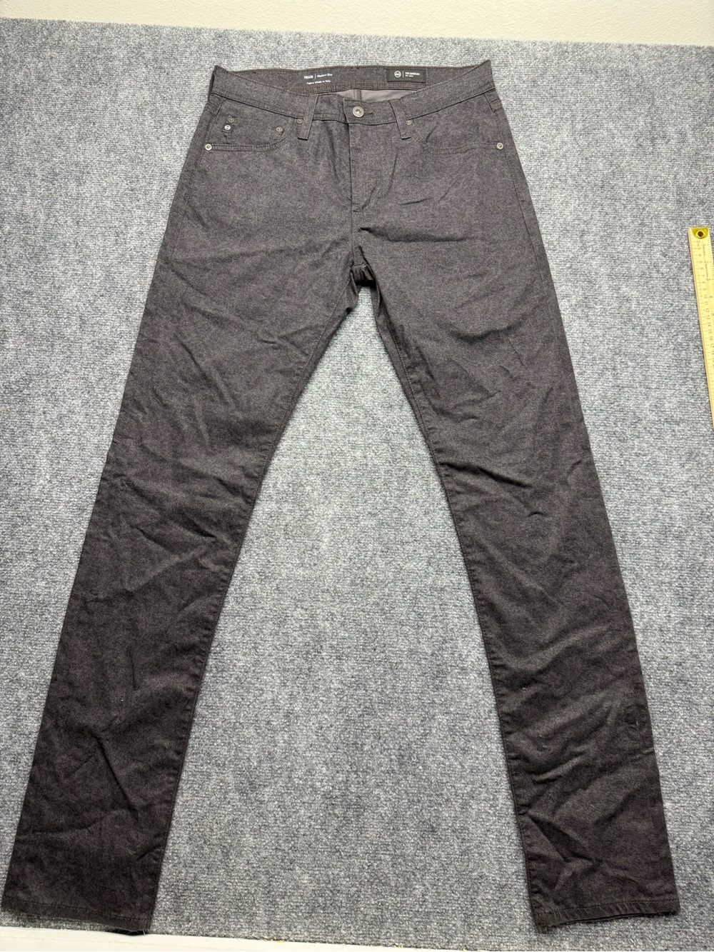 AG Tellis Modern Slim Fit NWT Men's 31 Charcoal Gray Suedes Sateen